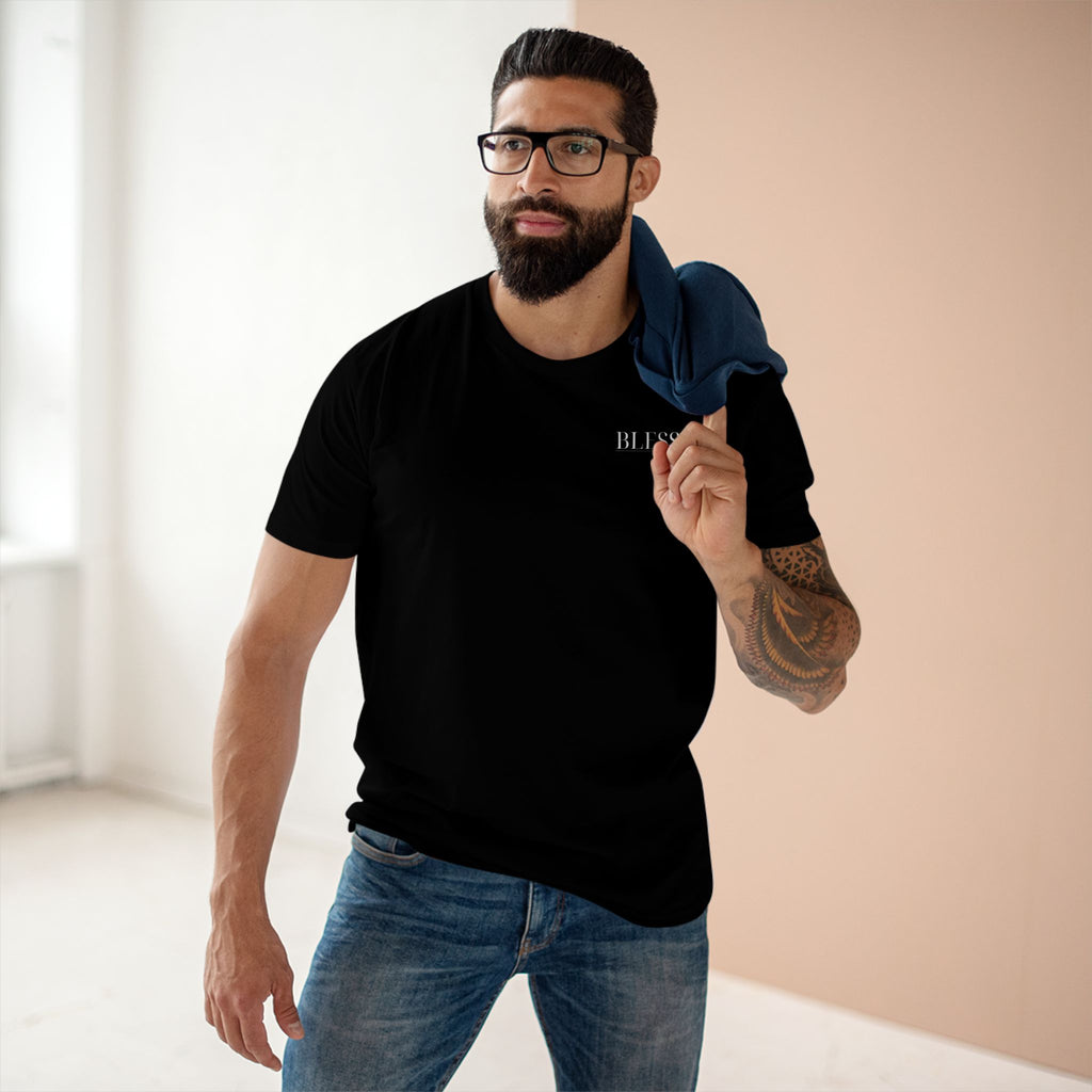 Blessed Minimalist Tee — 'BLESSED' Chest Print, Simple Faith Graphic T‑Shirt