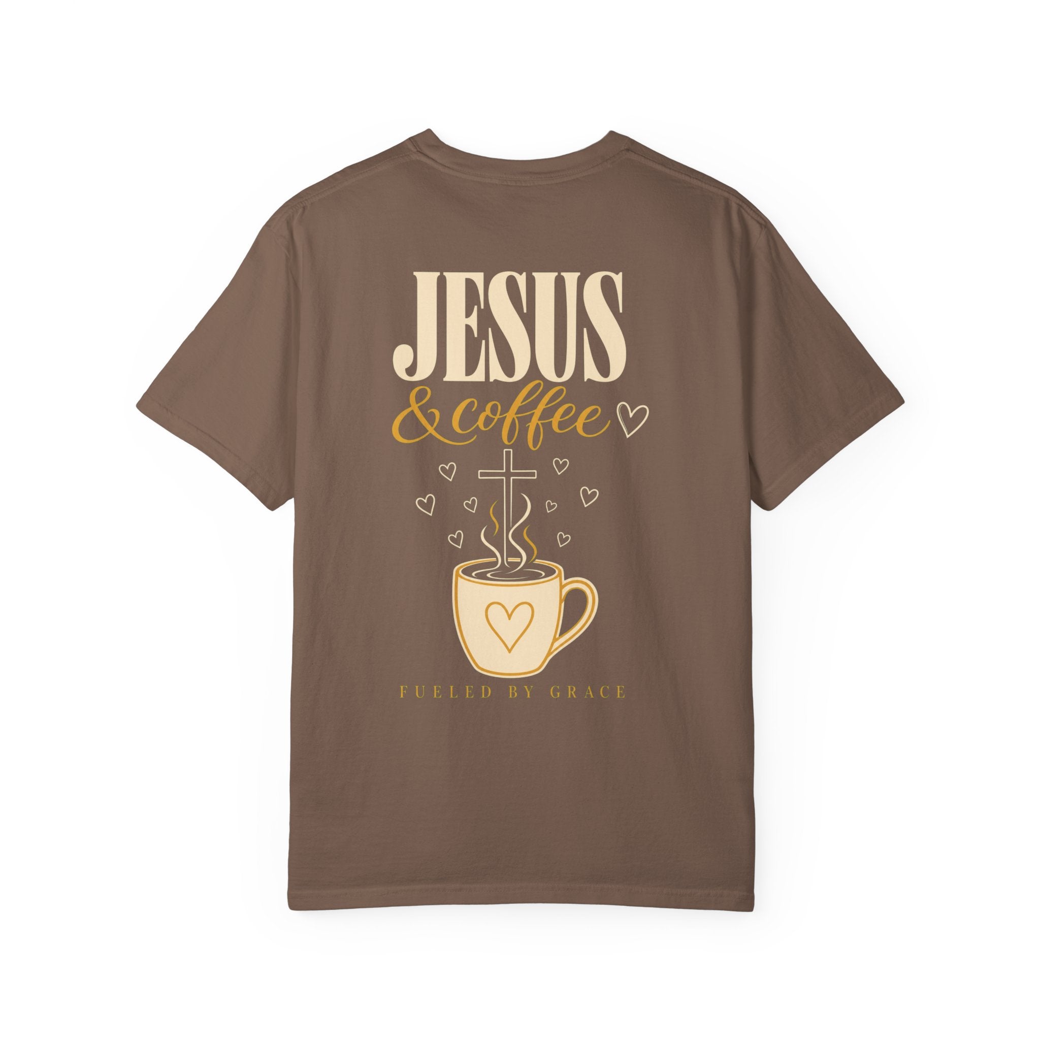 Jesus and Coffee Christian Graphic T-Shirt — Religious Tee for Women