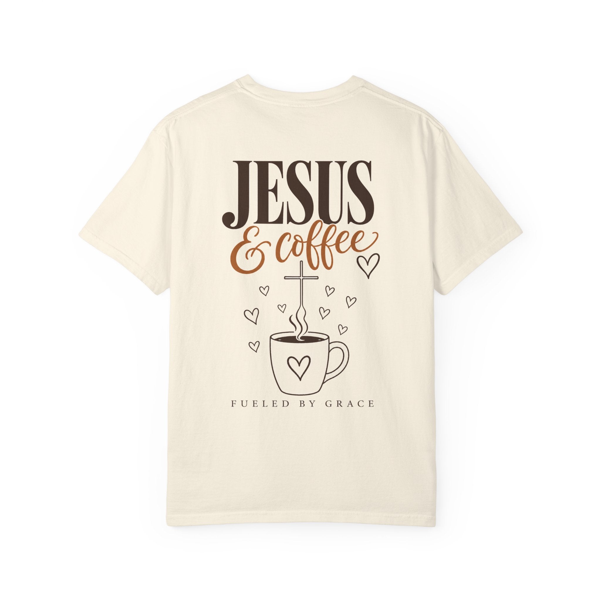 Jesus and Coffee Christian T-Shirt — Faith Coffee Tee for Women
