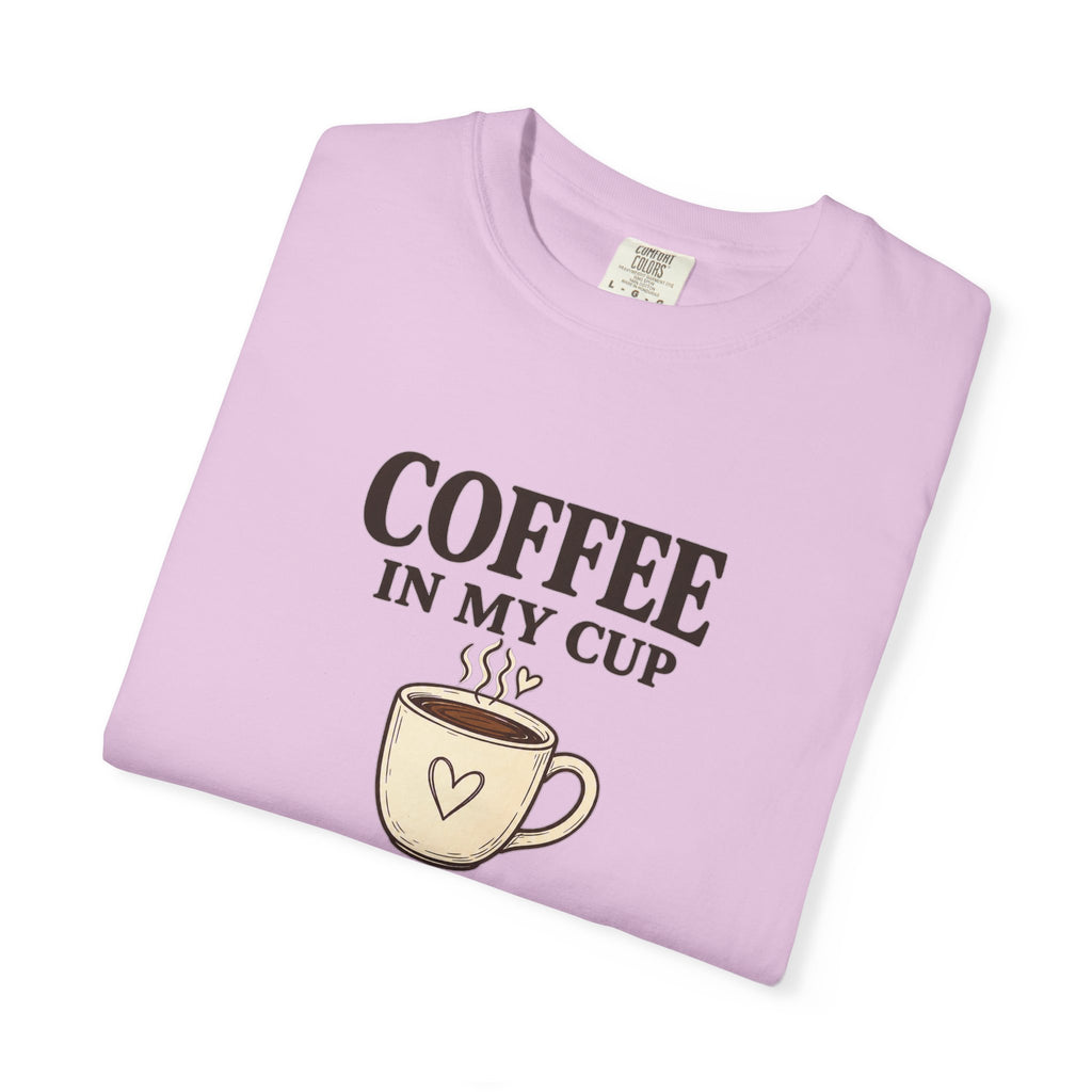 Coffee In My Cup Jesus In My Heart T-Shirt — Christian Coffee Tee for Women