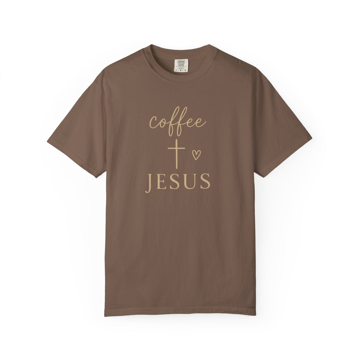 Coffee and Cross Christian T-Shirt — Jesus Coffee Tee for Women