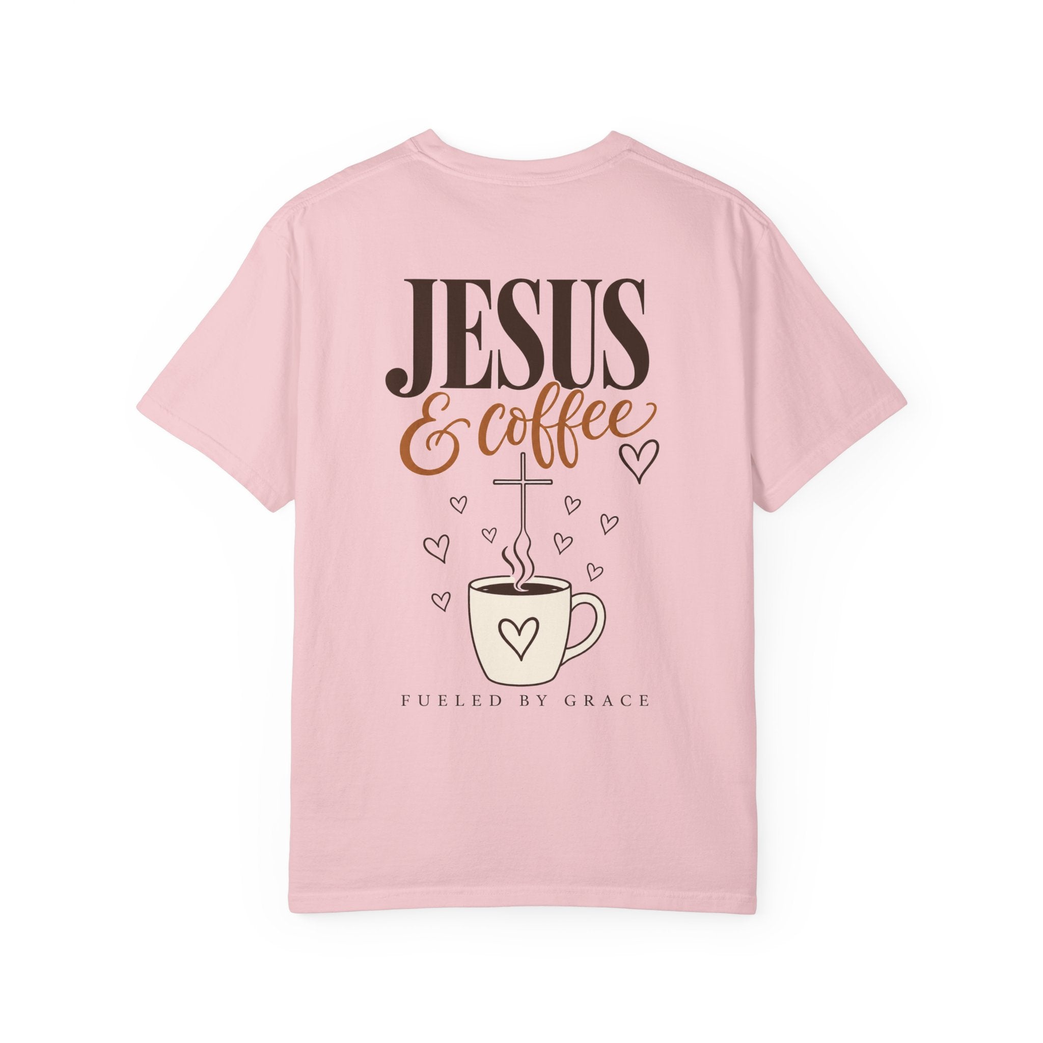 Jesus and Coffee Christian T-Shirt — Faith Coffee Tee for Women