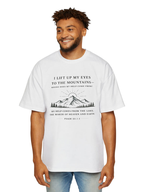 Psalm 121 Christian T-Shirt for Men — Lift Your Eyes Scripture Tee