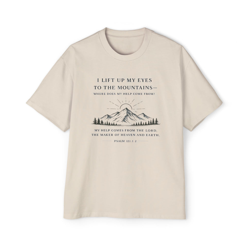 Psalm 121 Christian T-Shirt for Men — Lift Your Eyes Scripture Tee