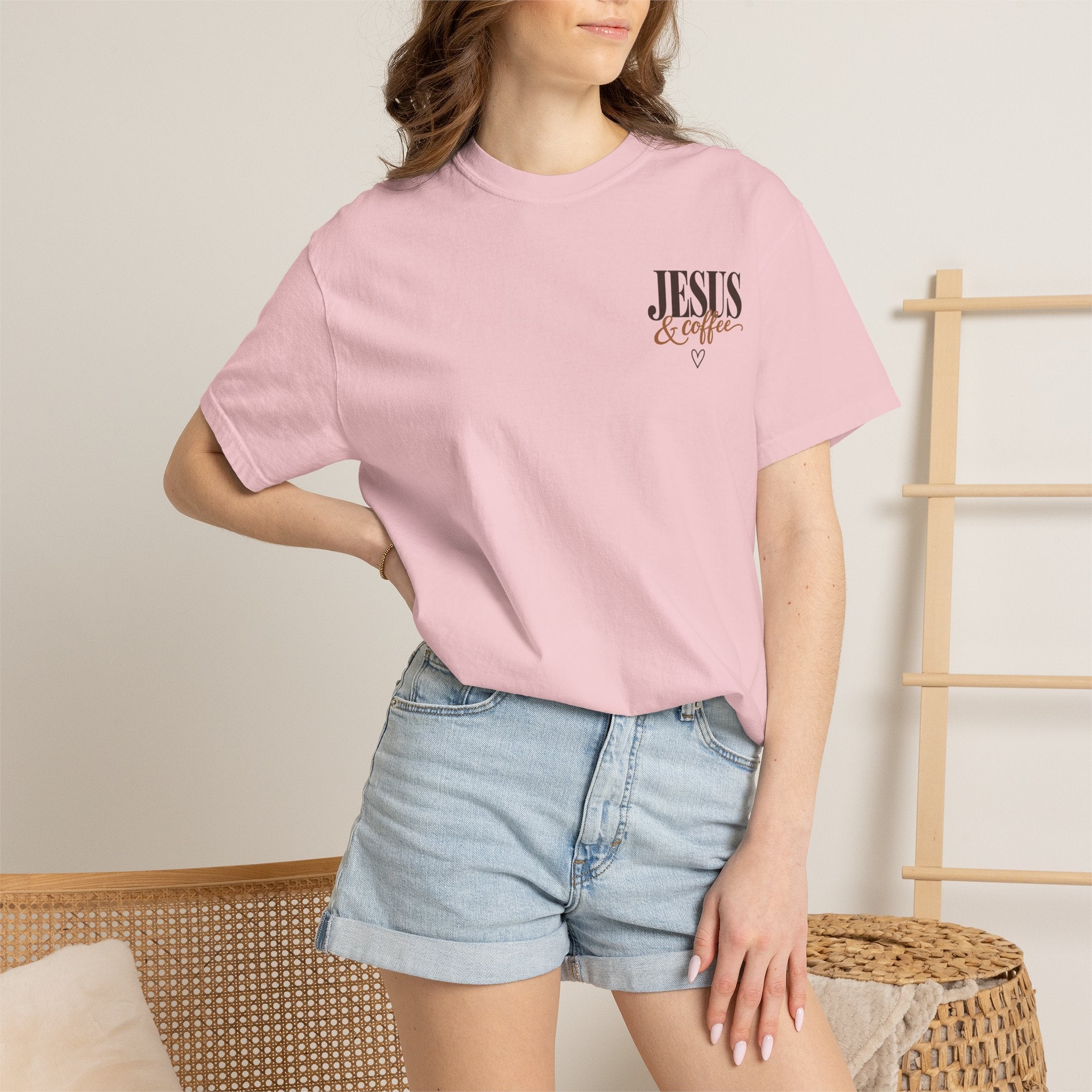 Jesus and Coffee Christian T-Shirt — Faith Coffee Tee for Women