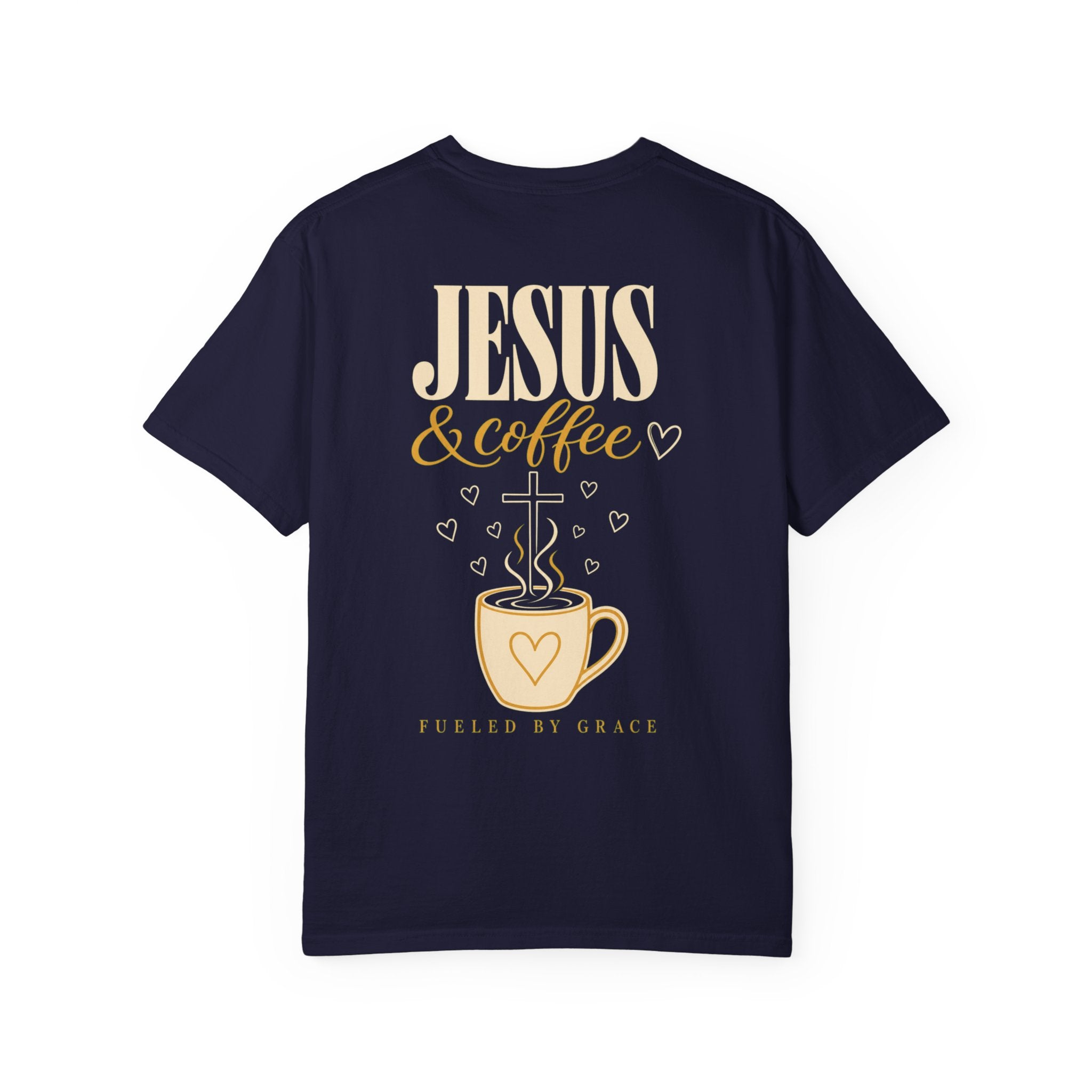 Jesus and Coffee Christian Graphic T-Shirt — Religious Tee for Women