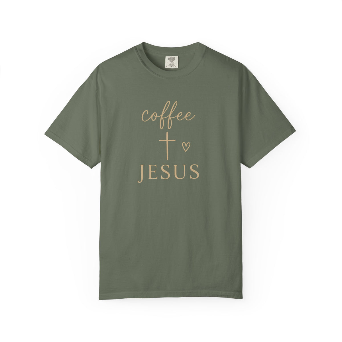 Coffee and Cross Christian T-Shirt — Jesus Coffee Tee for Women