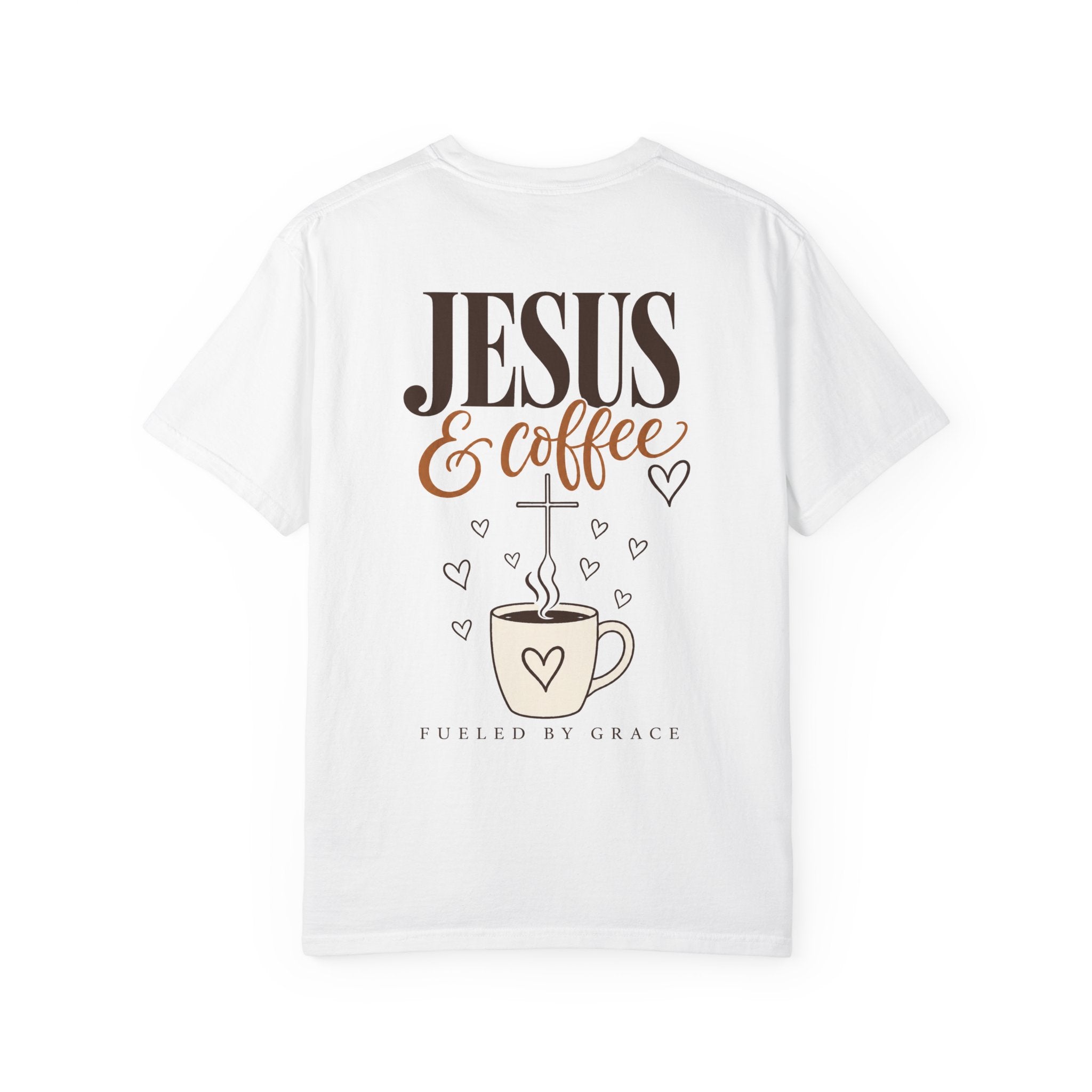 Jesus and Coffee Christian T-Shirt — Faith Coffee Tee for Women