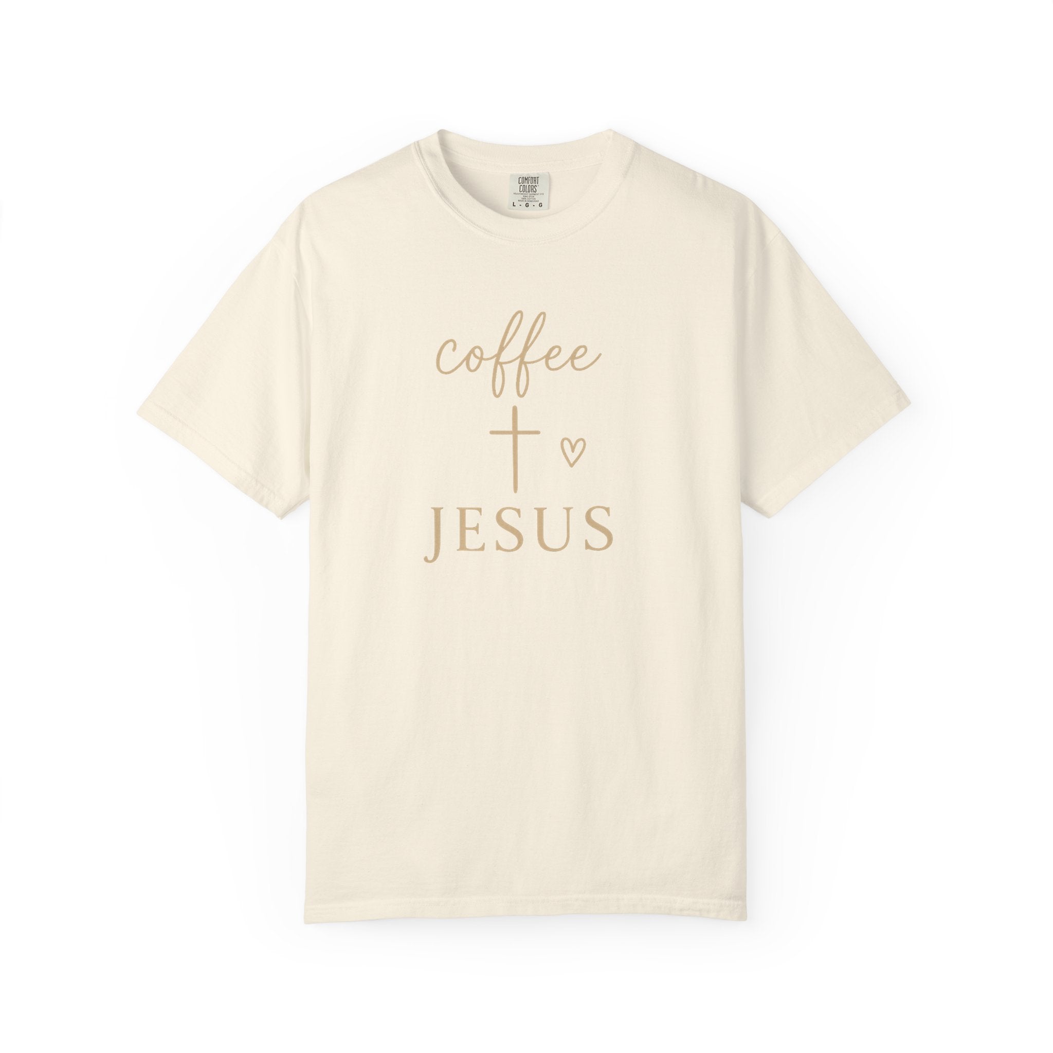 Coffee and Cross Christian T-Shirt — Jesus Coffee Tee for Women